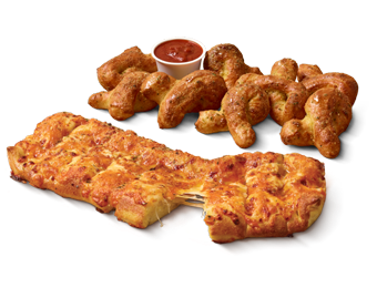 Domino's products including Stuffed Cheesy Bread and Bread Twists